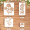 80PCS Flower Painting Stencils Set – Reusable Multi-Size Wall & Craft Templates for DIY Art, Scrapbooking, Card Making, Wood, Fabric, Canvas & Home Decor